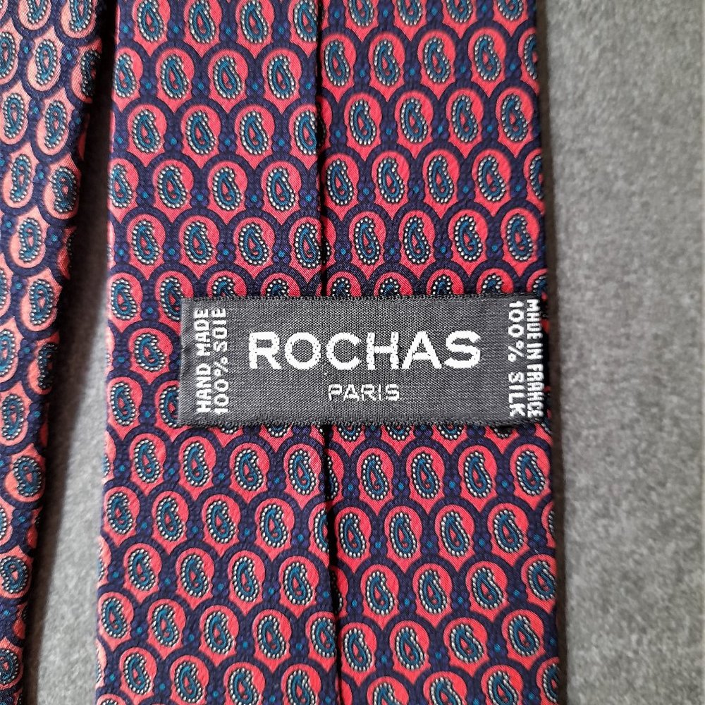 ROCHAS Tie. 100% Silk. Made in France.